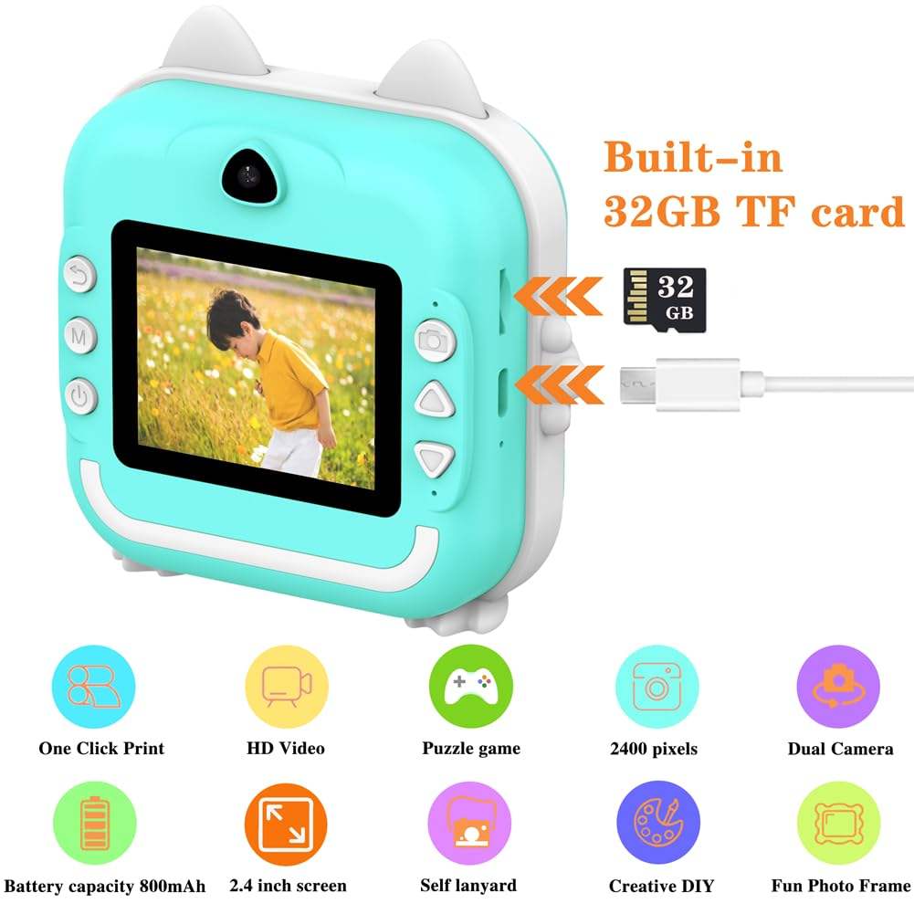 Mini Thermal Printer Camera for kids